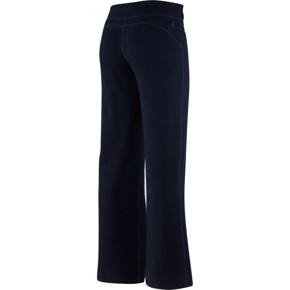Ibex Izzi Bootcut Merino Wool Crossover Waist Patch Pocket Flare Pants Blue